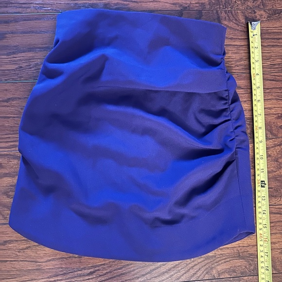 Zara purple mini ruched skirt - Picture 2 of 5